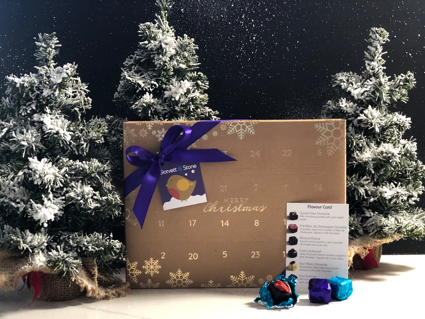 Advent calendar filled with handmade chocolates