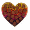 Heart shaped box containing milk chocolate truffles in colourful paper cases. On a white background