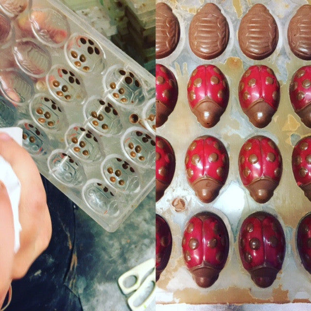 Making Chocolate Ladybirds